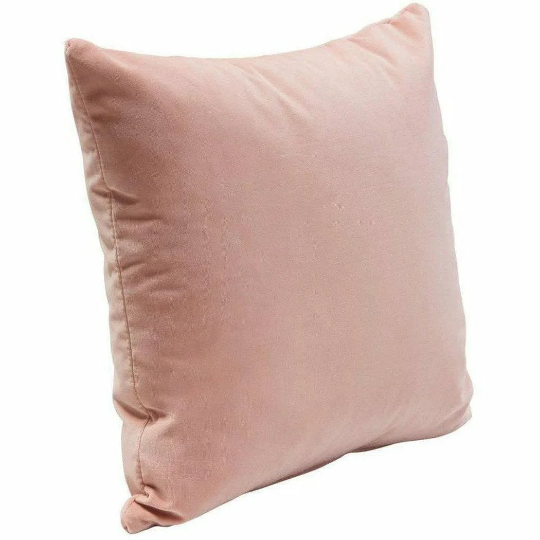 Set of 2 16" Square Accent Pillows in Blush Pink Velvet Throw Pillows Sideboards and Things  By Diamond Sofa