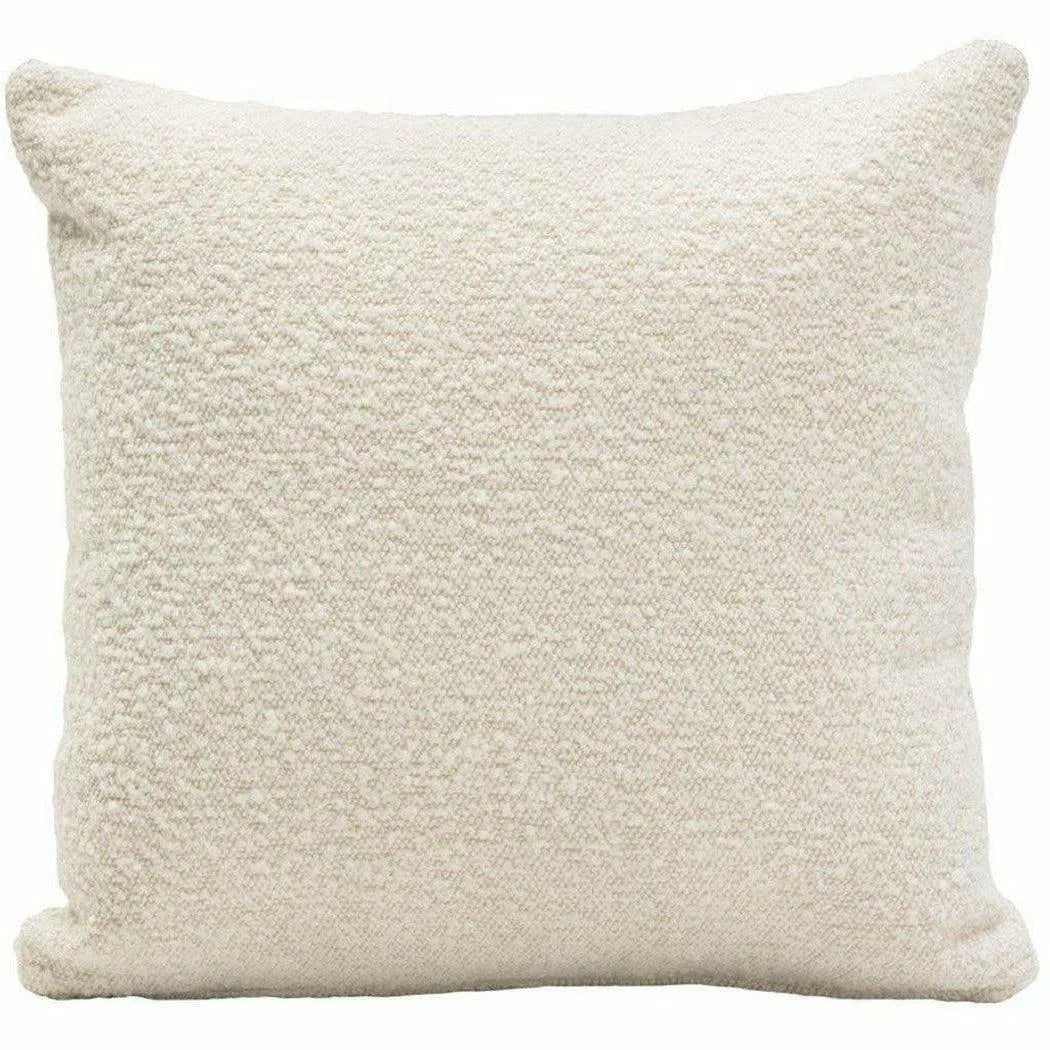 Set of 2 16" Square Accent Pillows in Bone Boucle Fabric Throw Pillows Sideboards and Things  By Diamond Sofa