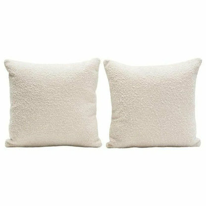 Set of 2 16" Square Accent Pillows in Bone Boucle Fabric Throw Pillows Sideboards and Things  By Diamond Sofa