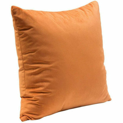 Set of 2 16" Square Accent Pillows in Rust Orange Velvet Throw Pillows Sideboards and Things  By Diamond Sofa