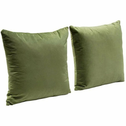 Set of 2 16" Square Accent Pillows in Sage Green Velvet Throw Pillows Sideboards and Things  By Diamond Sofa