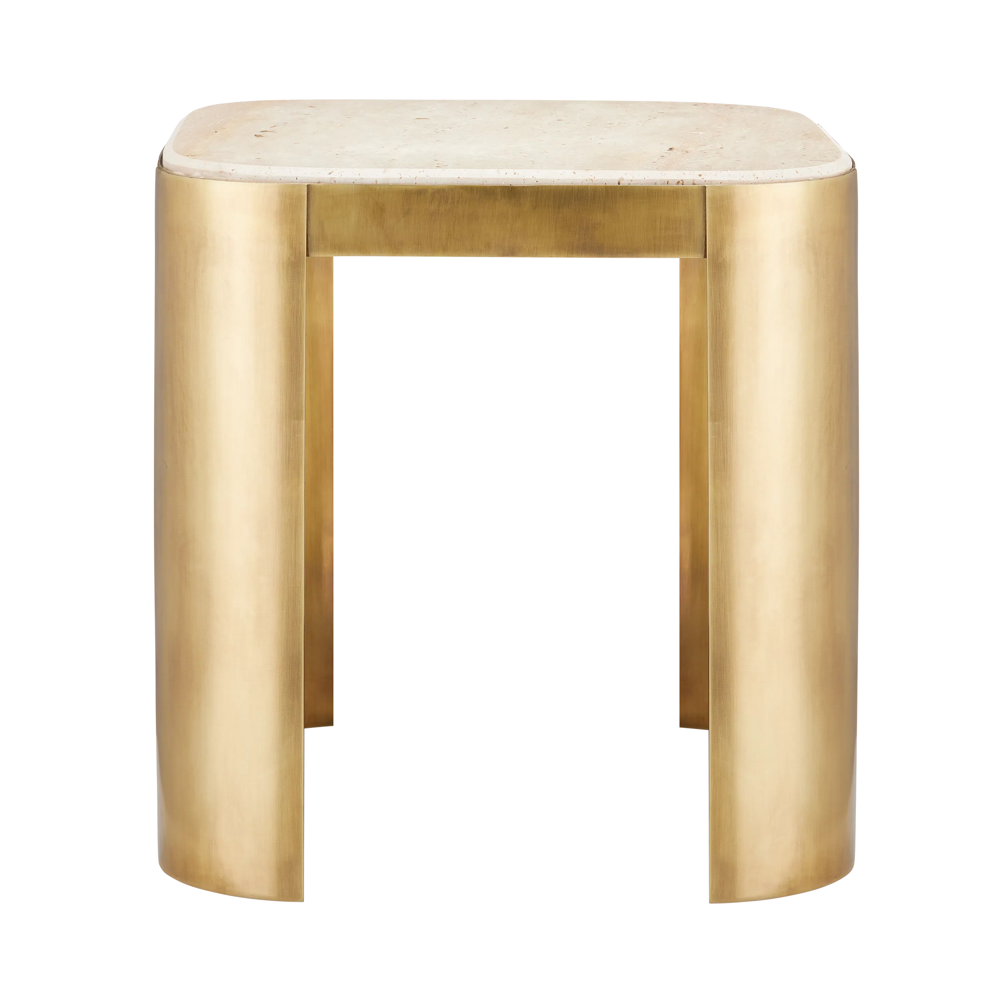 Sev Travertine Accent Table-Side Tables-Currey & Co-Sideboards and Things