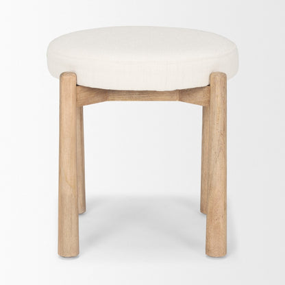 Mercana Shaiden Cream Fabric Stool