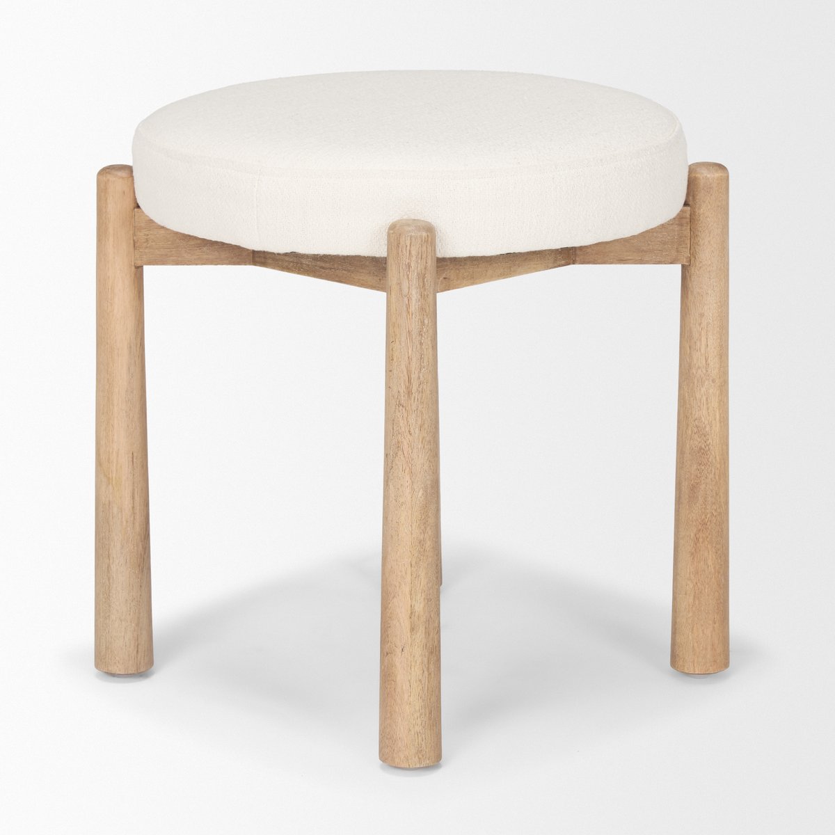 Mercana Shaiden Cream Fabric Stool