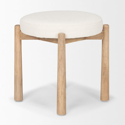 Mercana Shaiden Cream Fabric Stool