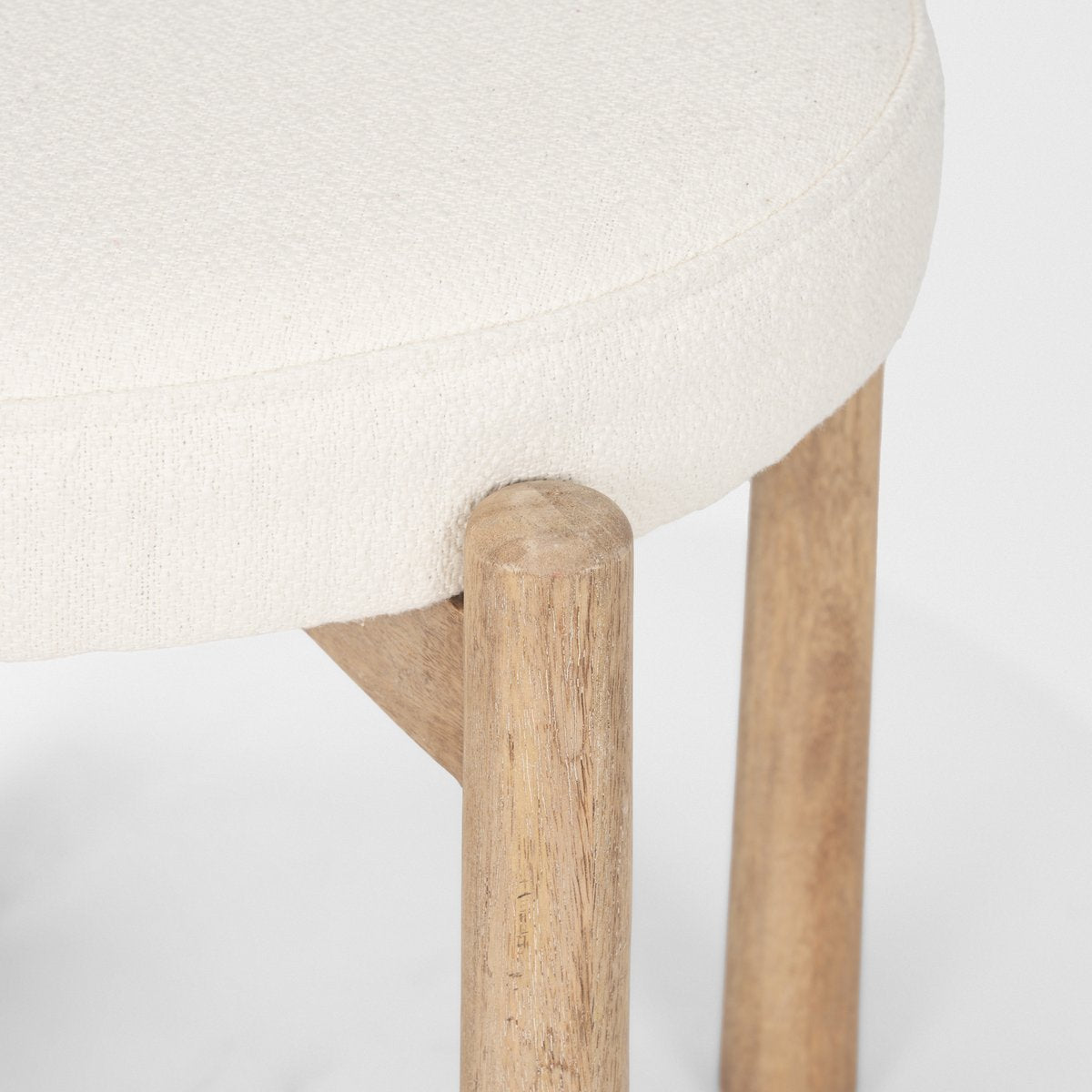 Mercana Shaiden Cream Fabric Stool