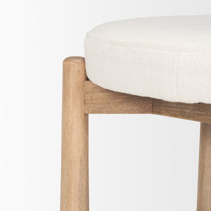 Mercana Shaiden Cream Fabric Stool