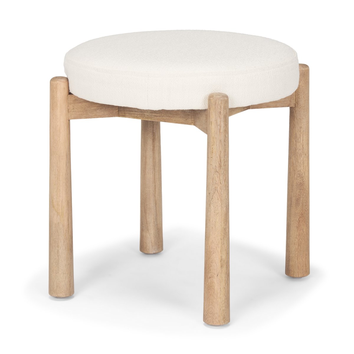 Mercana Shaiden Cream Fabric Stool