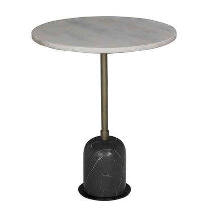 Shantu White Marble Top Side Table