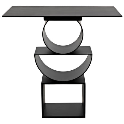 Shape Side Table, Black Steel-Side Tables-Noir-Sideboards and Things