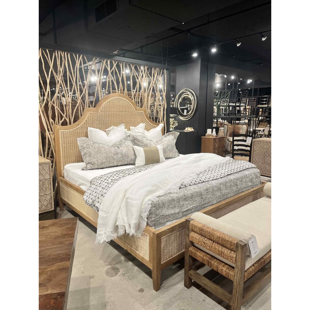 Sherlock Natural Wooden King Bed