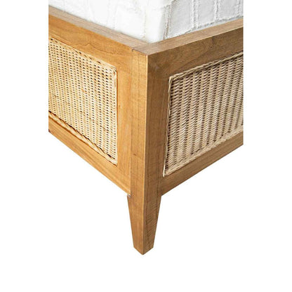 Sherlock Natural Wooden King Bed