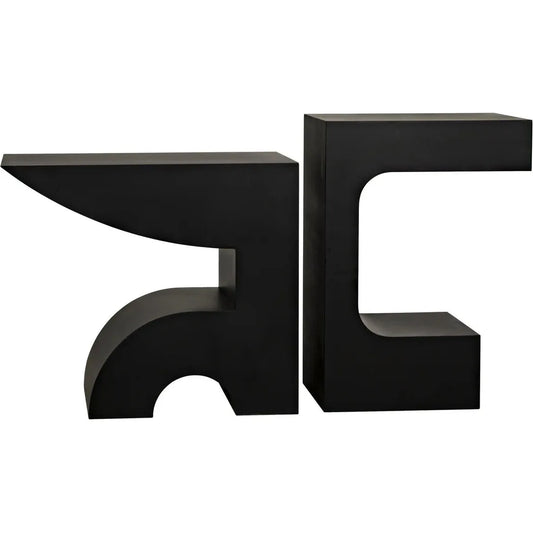 Noir Shiba Black Steel Rectangle Console Table
