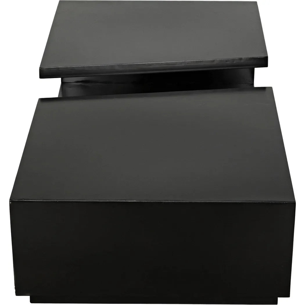Shift Black Steel Rectangle Coffee Table