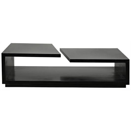 Shift Black Steel Rectangle Coffee Table-Coffee Tables-Noir-Sideboards and Things