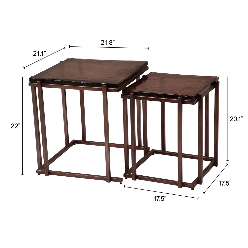 Zuo Modern Shimai Iron Frame Nesting Table 2PC