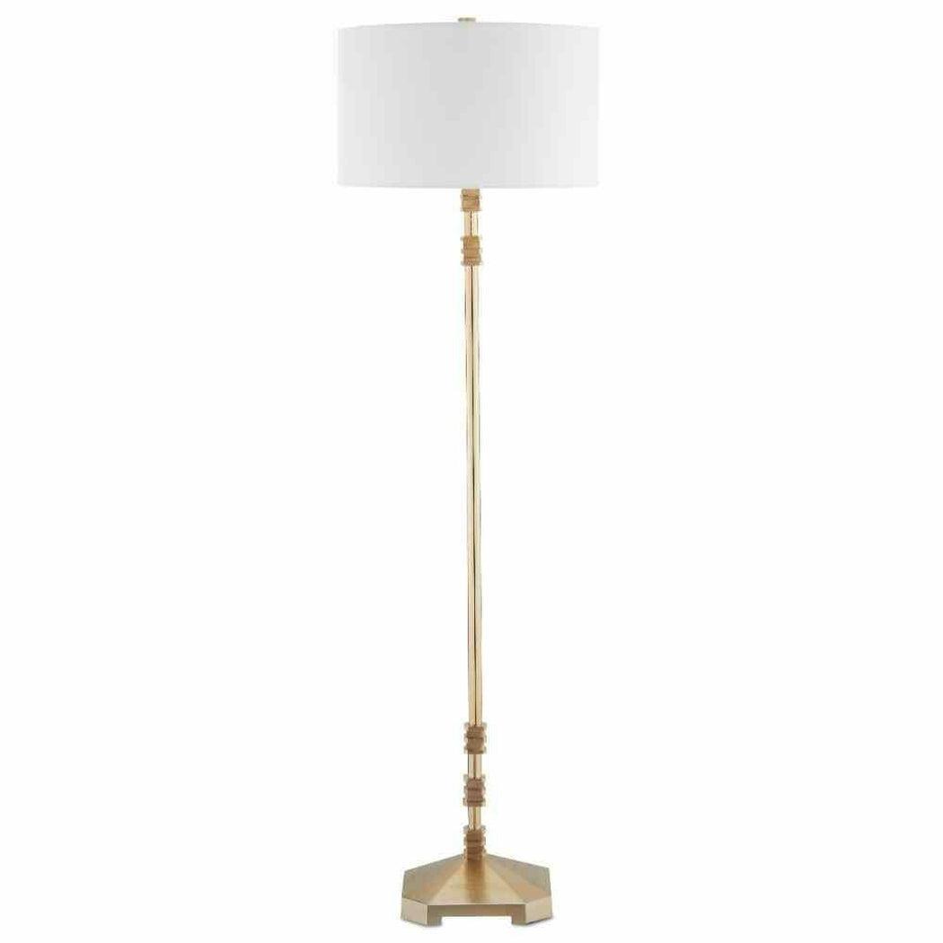 Shiny Gold Pilare Floor Lamp Floor Lamps Sideboards and Things By Currey & Co