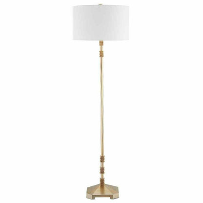 Shiny Gold Pilare Floor Lamp Floor Lamps Sideboards and Things By Currey & Co