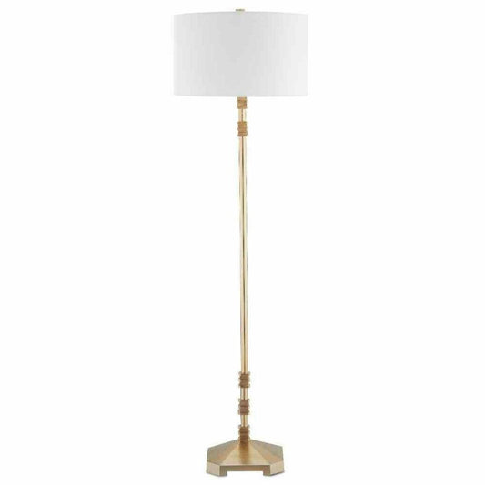 Shiny Gold Pilare Floor Lamp Floor Lamps Sideboards and Things By Currey & Co