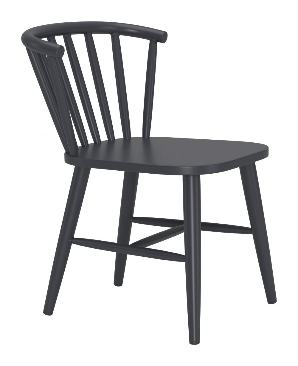 Zuo Modern Shio Aluminum Outdoor Dining Chair Black