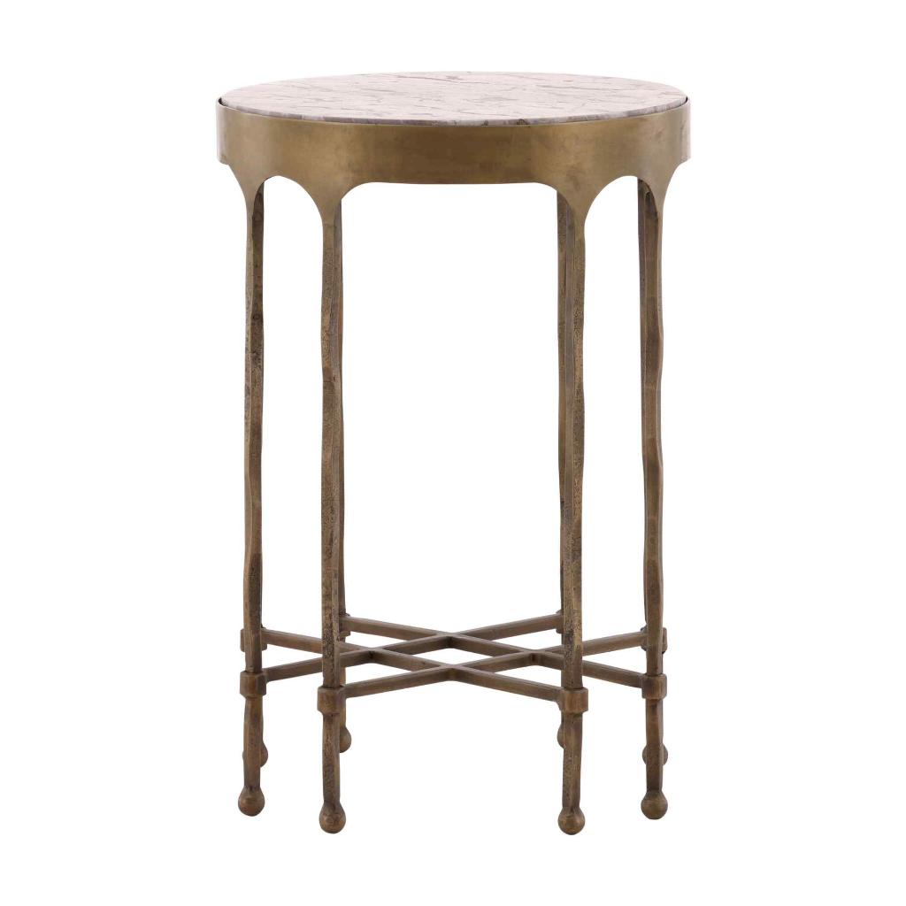 Shirley Marble Top Round End Table