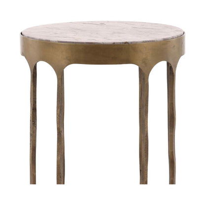 Shirley Marble Top Round End Table