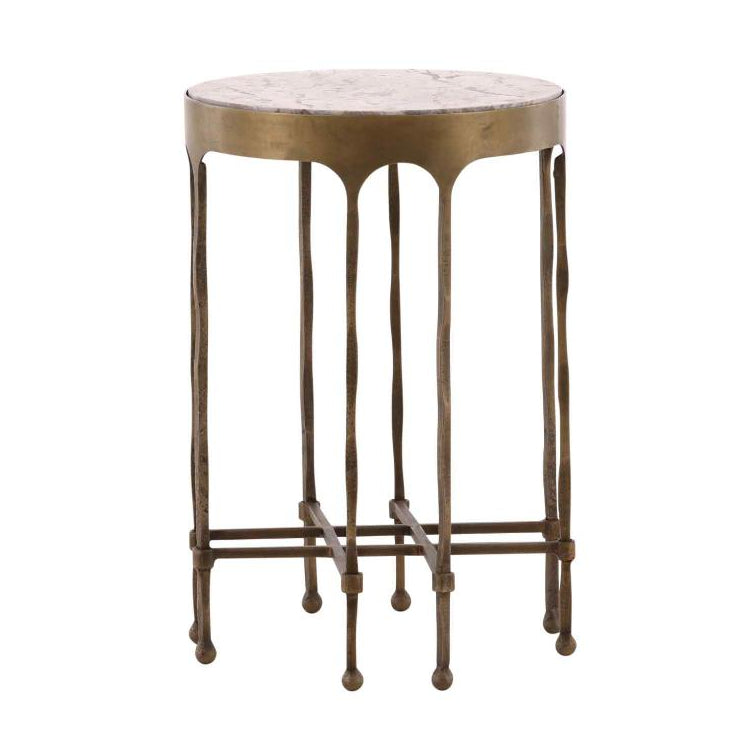 Shirley Marble Top Round End Table