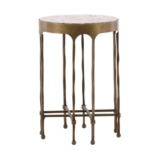 Shirley Marble Top Round End Table