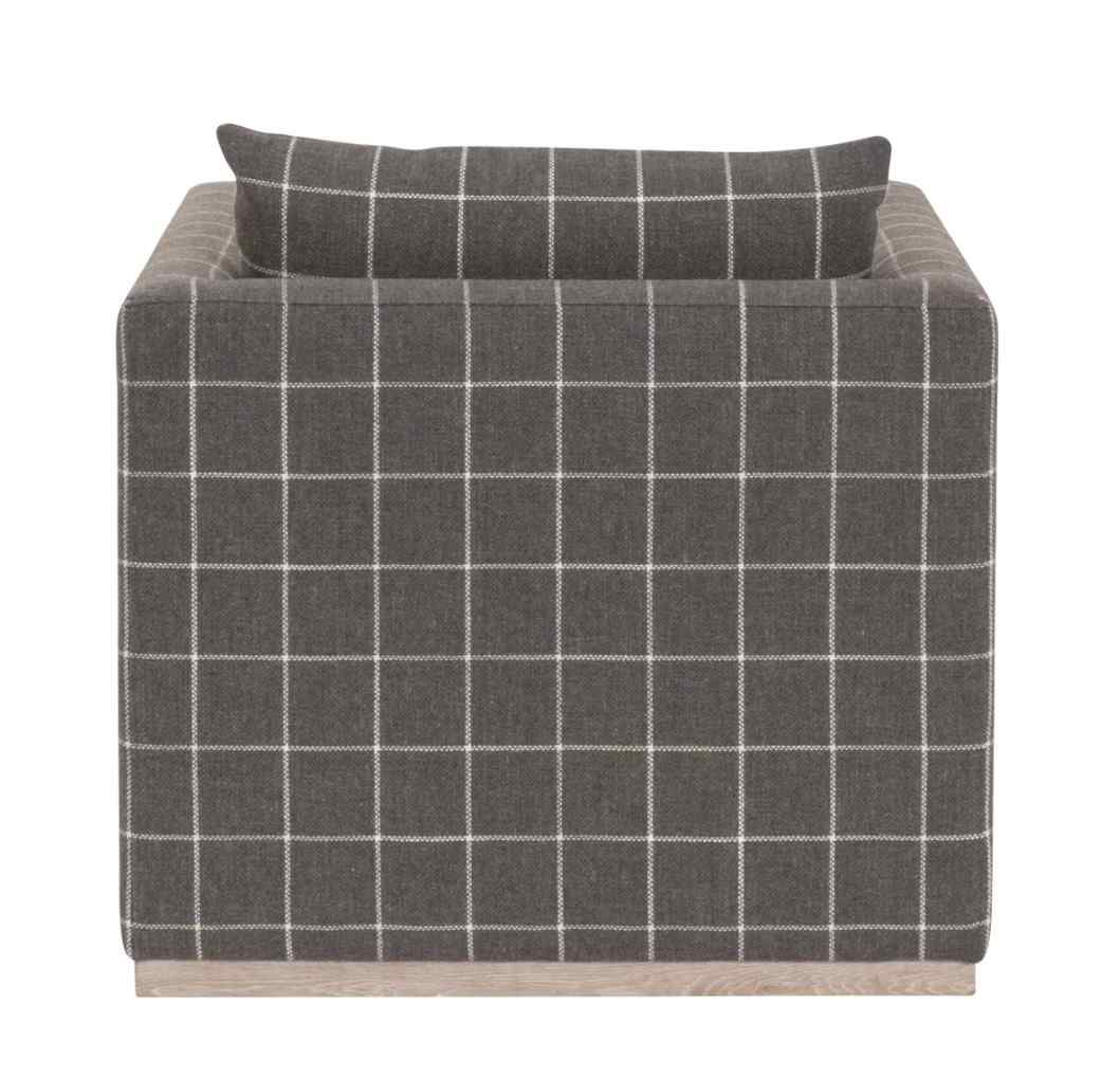 Siena Plinth Base Fabric Swivel Club Chair