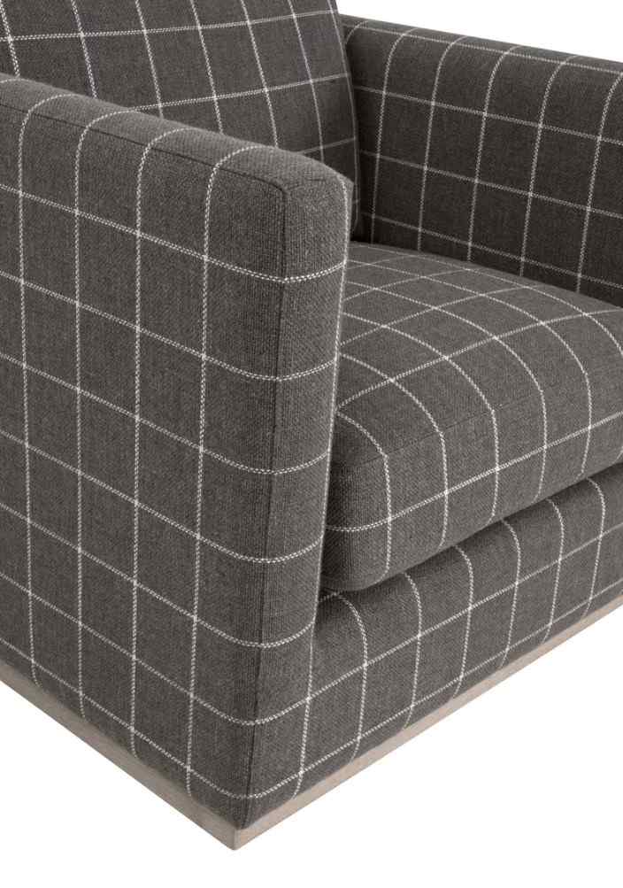 Siena Plinth Base Fabric Swivel Club Chair
