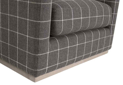 Siena Plinth Base Fabric Swivel Club Chair