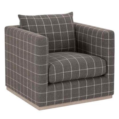 Siena Plinth Base Fabric Swivel Club Chair