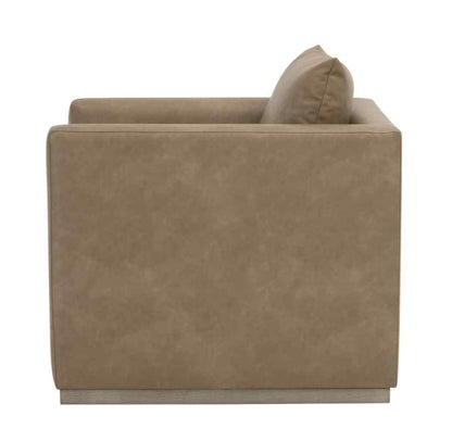 Siena Plinth Base Leather Swivel Club Chair