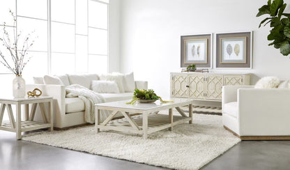 Essentials For Living Siena 96" Plinth Base Performance Fabric Sofa
