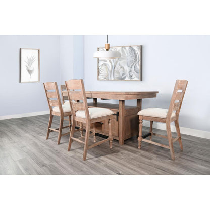 Sunny D Sierra Extendable Dining Table with Barn Door Storage