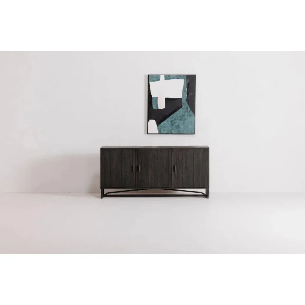 Moe's Home Sierra Wood and Steel Black Sideboard