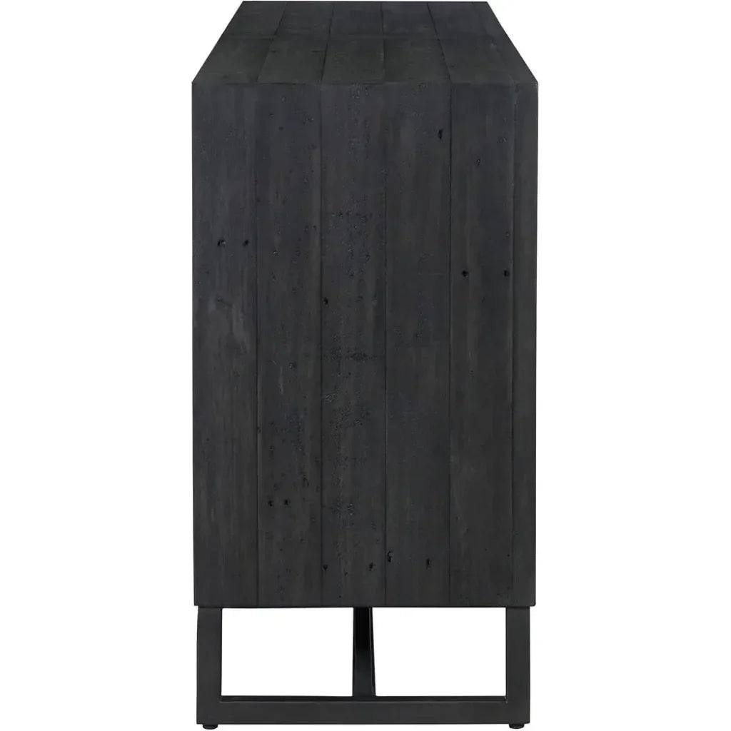 Moe's Home Sierra Wood and Steel Black Sideboard