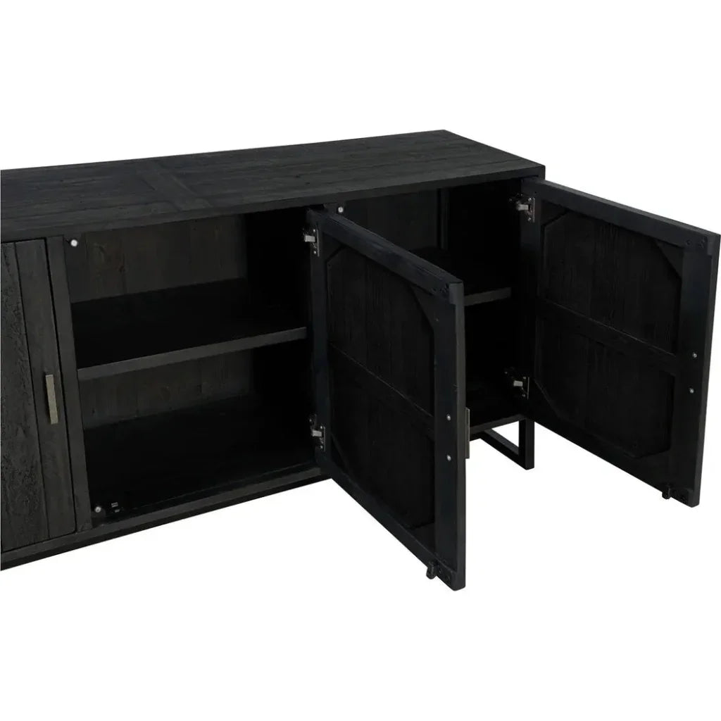 Moe's Home Sierra Wood and Steel Black Sideboard