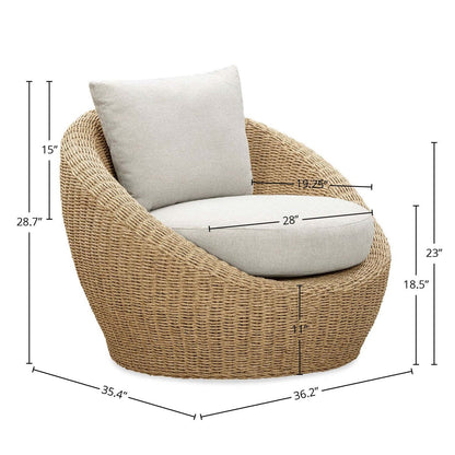 LH Home Siesta All Weather Wicker Outdoor Club Chair