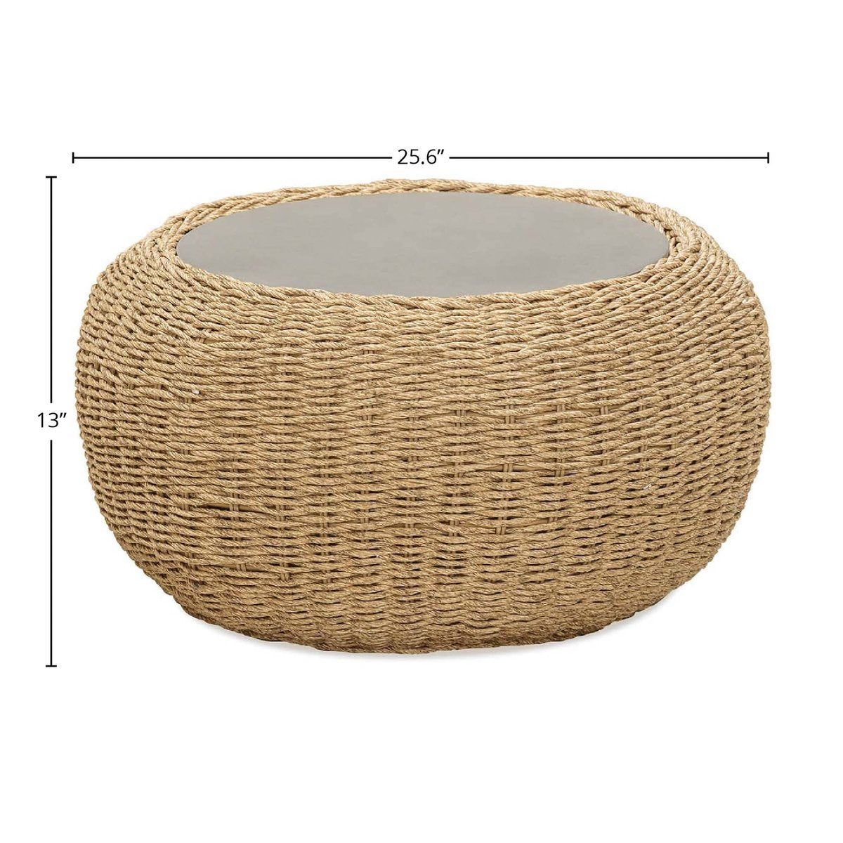 LH Home Siesta All Weather Wicker Outdoor Side Table