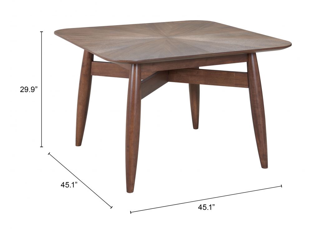 Zuo Modern Silea Wooden Square Dining Table