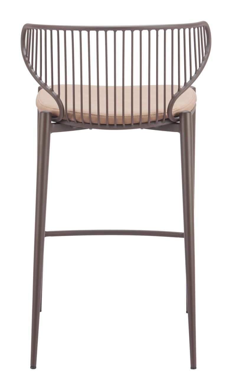 Zuo Modern Silues Faux Leather Counter Stool 2PC