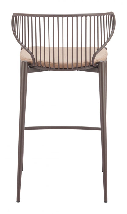 Zuo Modern Silues Faux Leather Counter Stool 2PC