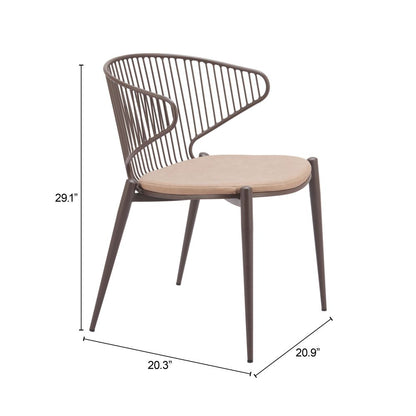 Zuo Modern Silues Faux Leather Dining Chair 2PC