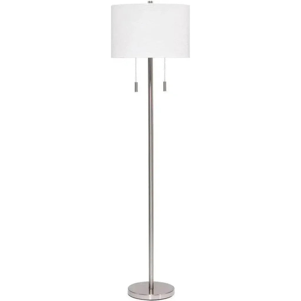 Silver Iron Lincoln Floor Lamp-Floor Lamps-Jamie Young-LOOMLAN