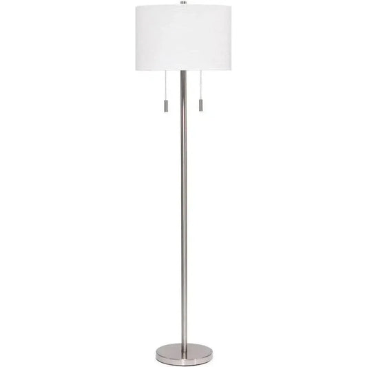 LOOMLAN Silver Iron Lincoln Floor Lamp