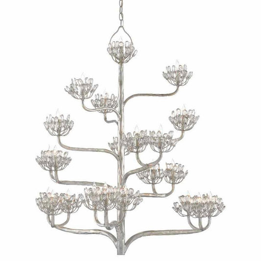 Silver Leaf Agave Americana Silver Chandelier Chandeliers Sideboards and Things By Currey & Co