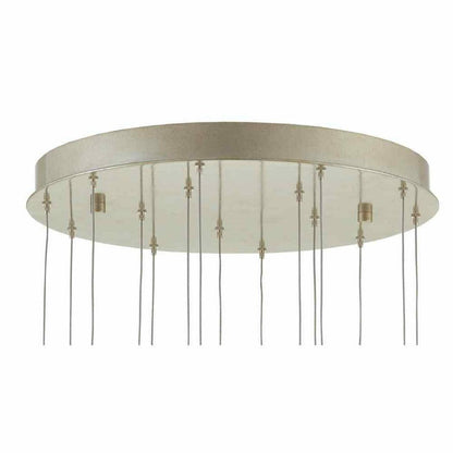 Silver Leaf Shell Catrice Round 15-Light Multi-Drop Pendant Pendants Sideboards and Things By Currey & Co