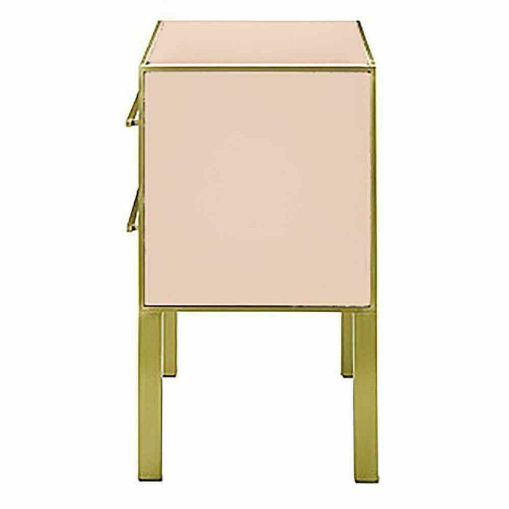 Silver Peony Satin Brass Arden Pink Chest Accent Cabinet Accent Cabinets Sideboards and Things By Currey & Co