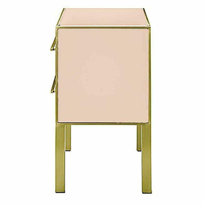 Silver Peony Satin Brass Arden Pink Chest Accent Cabinet Accent Cabinets Sideboards and Things By Currey & Co